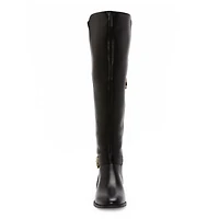 Liz Claiborne Womens Jepson Stacked Heel Over the Knee Boots