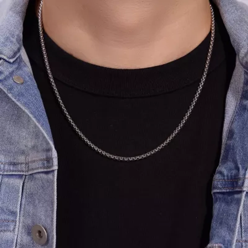 Mens Stainless Steel 18" 4mm Box Chain