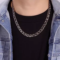 Mens Stainless Steel 10mm Marine Link Chain