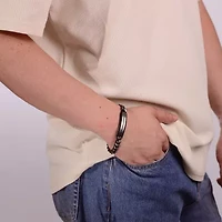 Mens Stainless Steel 8 1/2 Inch Solid Curb Id Bracelet