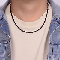 Stainless Steel Solid Rope Chain Necklace