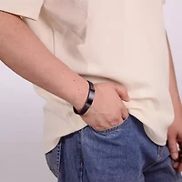 Mens Stainless Steel 8 1/2 Inch Solid Id Bracelet
