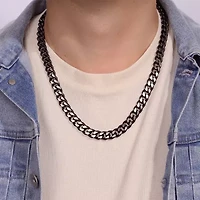 Stainless Steel Solid Curb Chain Necklace