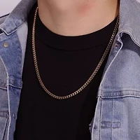 Mens Stainless Steel 24 Inch Wheat Chain Necklace