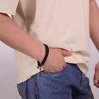 Mens Stainless Steel Cord Bracelet