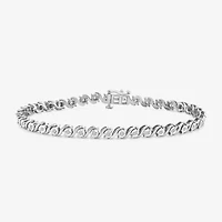 (I / I1) Womens 1/2 CT. T.W. Lab Grown White Diamond Sterling Silver 7.25 Inch Tennis Bracelet