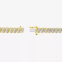 (I1/ I) Womens 1 CT. T.W. Lab Grown White Diamond Sterling Silver 7.5 Inch Tennis Bracelet