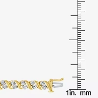 (I / I1-I2) Womens 1 CT. T.W. Lab Grown White Diamond Sterling Silver 7.25 Inch Tennis Bracelet