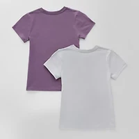 Xersion Little & Big Kid Girls Crew Neck Short Sleeve Regular Fit 2-pc. Graphic T-Shirt