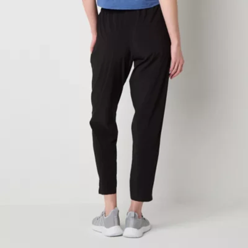 Xersion Womens FeatherLite Woven Mid Rise Tapered Pull-On Pants