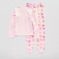 Little & Big Kid Girls Crew Neck Long Sleeve 2-pc. Pajama Sets