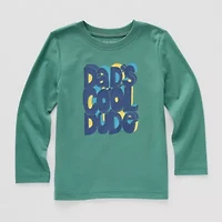 Okie Dokie Toddler & Little Boys Crew Neck Long Sleeve Regular Fit Graphic T-Shirt
