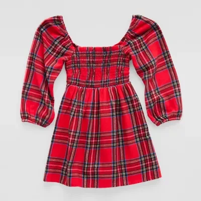 Thereabouts Little & Big Kid Girls Long Sleeve A-Line Dress