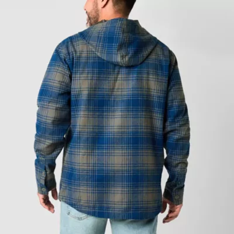 Victory Flannel Pullover Mens Hooded Midweight Shirt Jacket