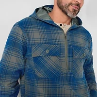 Victory Flannel Pullover Mens Hooded Midweight Shirt Jacket