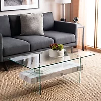 Safavieh Kayley Storage Glass Coffee Table