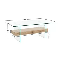 Safavieh Kayley Storage Glass Coffee Table