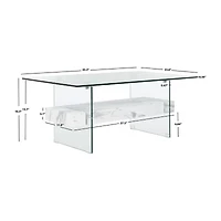 Safavieh Kayley Storage Glass Coffee Table