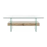 Safavieh Kayley Storage Glass Coffee Table