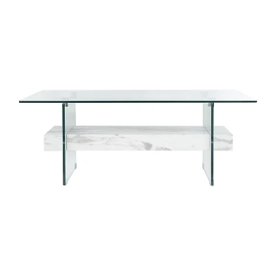 Safavieh Kayley Storage Glass Coffee Table