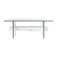 Safavieh Kayley Storage Glass Coffee Table