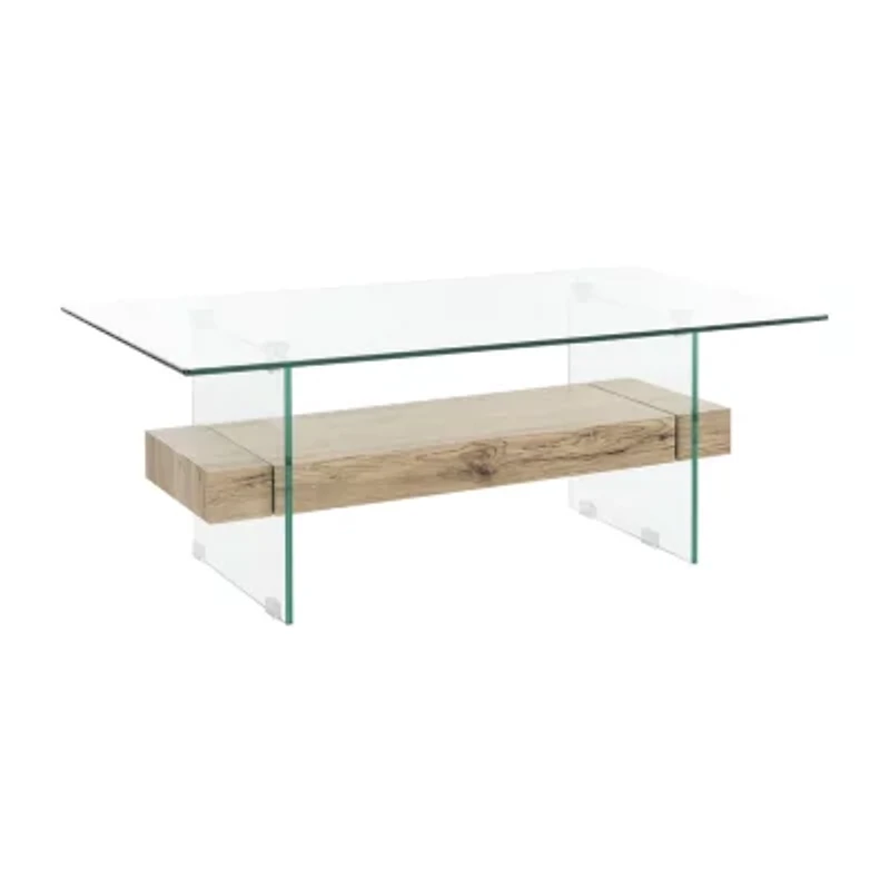 Safavieh Kayley Storage Glass Coffee Table