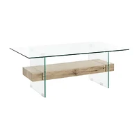 Safavieh Kayley Storage Glass Coffee Table