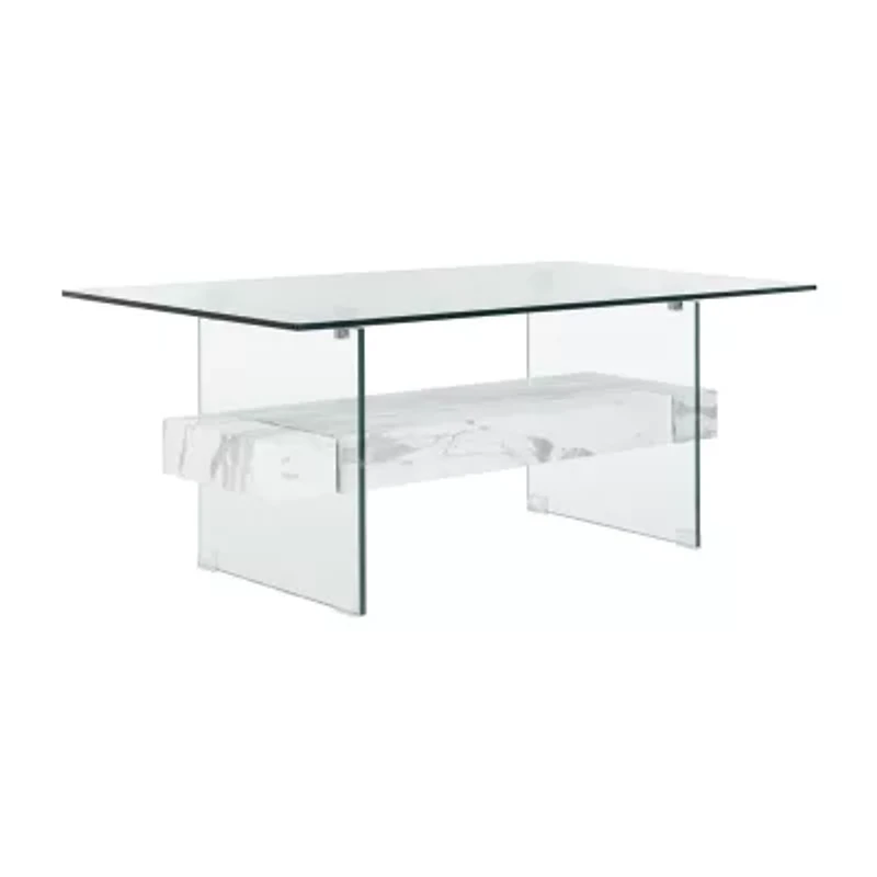 Safavieh Kayley Storage Glass Coffee Table