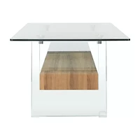 Kayley Storage Glass Coffee Table