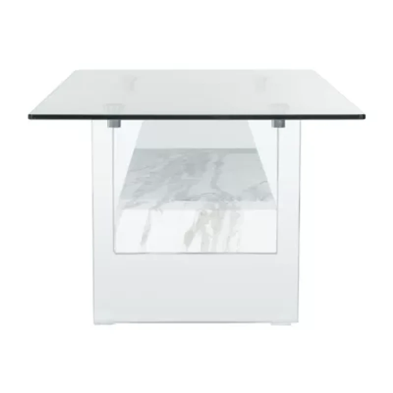 Safavieh Kayley Storage Glass Coffee Table