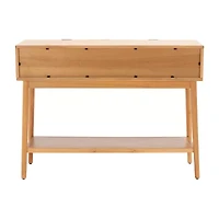 Baisley Storage 2-Drawer Rattan Console Table