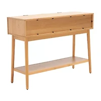 Baisley Storage 2-Drawer Rattan Console Table