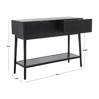 Baisley Storage 2-Drawer Rattan Console Table