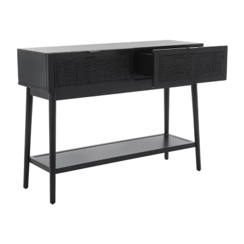 Safavieh Baisley Storage 2-Drawer Rattan Console Table