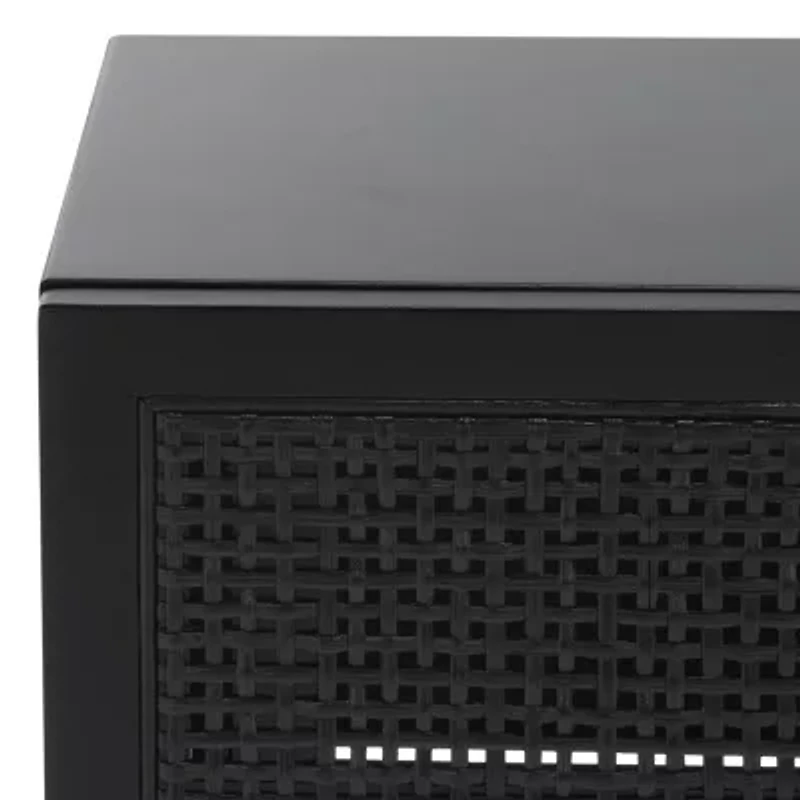 Baisley Storage 2-Drawer Rattan Console Table