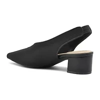 Adrienne Vittadini  Gotham Womens Pointed Closed Toe Block Heel Pumps