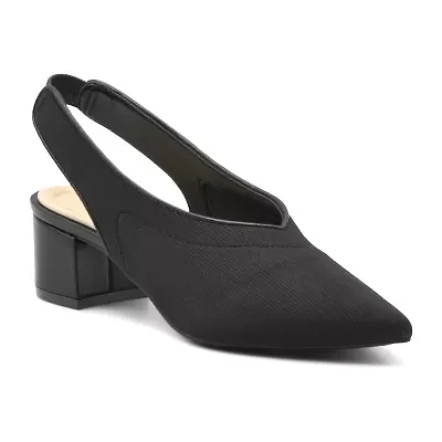 Adrienne Vittadini  Gotham Womens Pointed Closed Toe Block Heel Pumps
