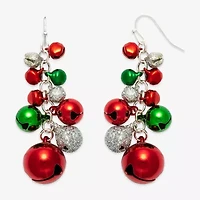 Mixit Christmas Bells Womens Drop Earrings