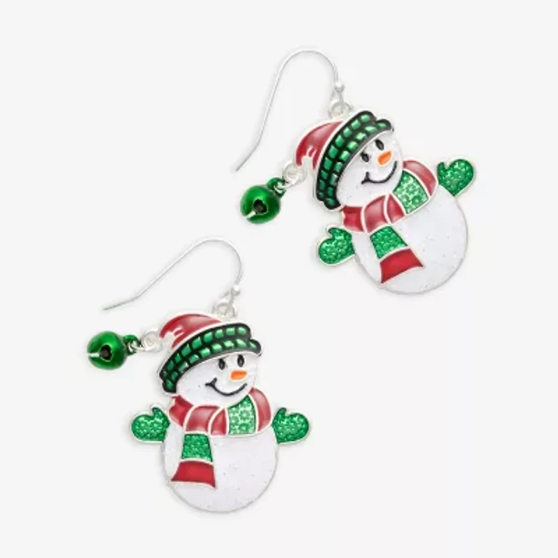 Mixit Snowman Womens Drop Earrings