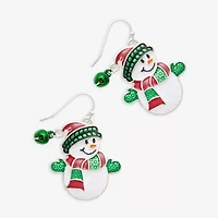 Mixit Snowman Womens Drop Earrings