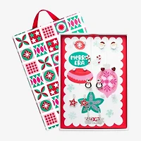 Mixit Silver Tone Merry Era Christmas Womens Multi Color Cubic Zirconia 9 Pair Earring Set