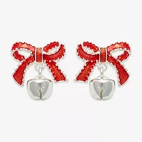 Mixit Silver Tone Bow & Bell 21.6mm Stud Earrings