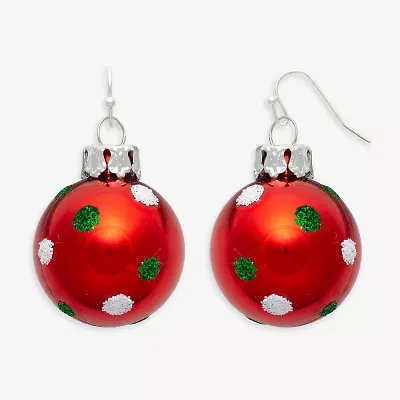 Mixit Christmas Bell Womens Stainless Steel Drop Earrings