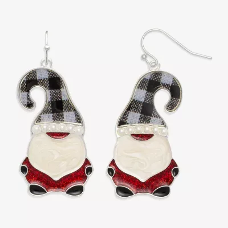 Mixit Gnome Womens Multi Color Cubic Zirconia Stainless Steel Drop Earrings