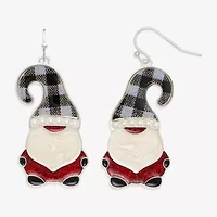 Mixit Gnome Womens Multi Color Cubic Zirconia Stainless Steel Drop Earrings