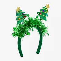 Mixit Green Tinsel And Christmas Tree Headband