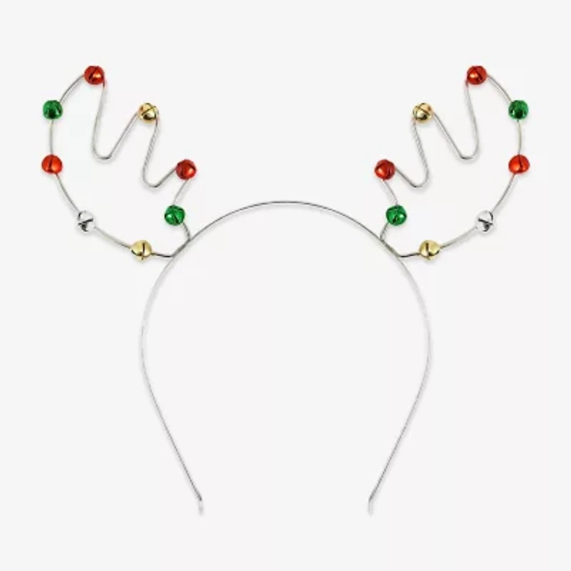 Mixit Silver Tone Festive Reindeer Antlers Headband