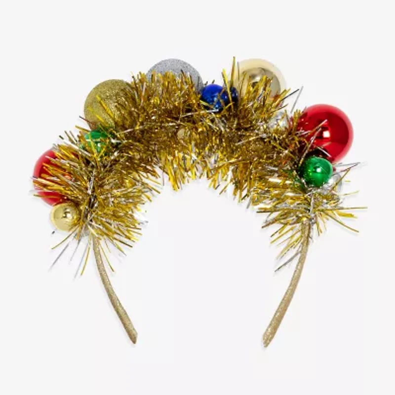 Mixit Gold Tinsel And Ornament Headband