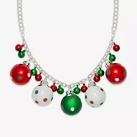 Mixit Holiday Bells Womens 18 Inch Statement Necklace