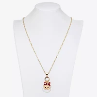 Mixit Gold Tone Santa Womens Multi Color Cubic Zirconia 30 Inch Pendant Necklace